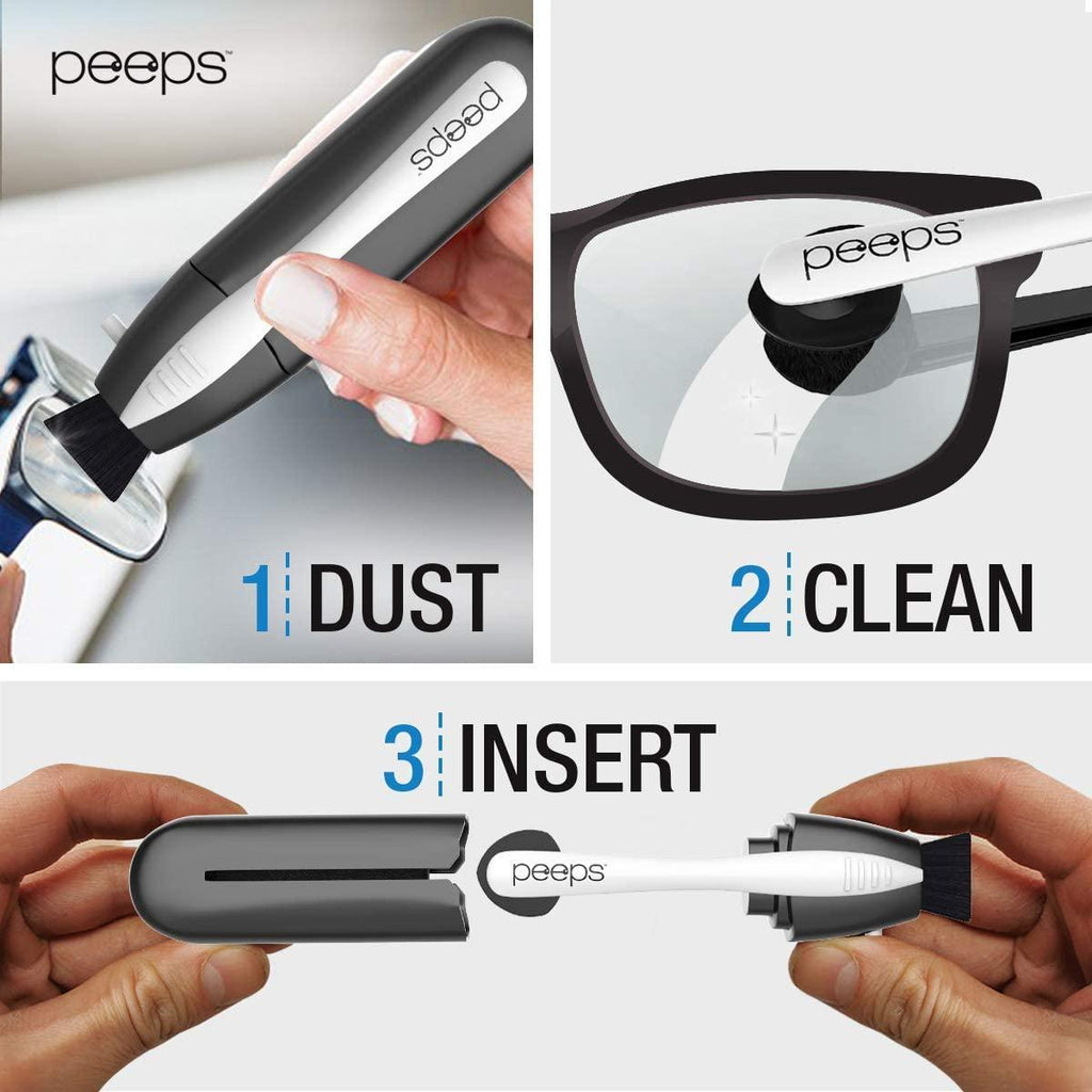 Eyeglass lens cleaner